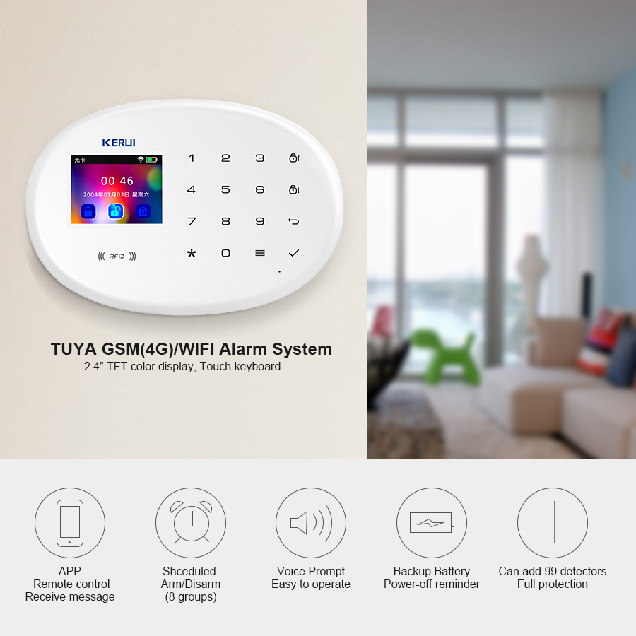 Zestaw alarmowy KERUI do ochro – Sim Gsm Alarm recenzja i cena